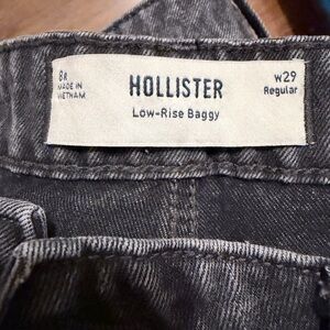 Hollister Charcoal Low-Rise Baggy Jeans